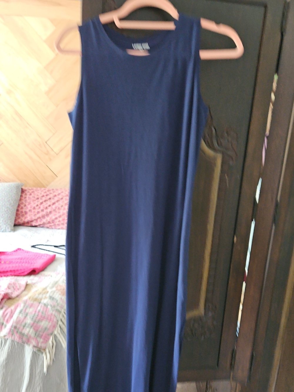 Lands' End Deep Navy Sleeveless Maxi Dress